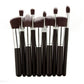 Black Bing Portable Makeup Brushes Suit 10 Pc Set for Beauty Application - black bing portable makeup brushes suit