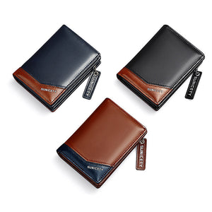 Black Brown Blue PU Leather Short Card Holder for Daily Use in the United States - Wallet So Cool It Might Steal