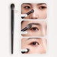 Black Brushed Eye Makeup Brush Set with Artificial Fiber and Leather Handles - Teleplus black brushed eye brush makeup