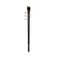 Black Brushed Eye Makeup Brush Set with Artificial Fiber and Leather Handles - Teleplus black brushed eye brush makeup