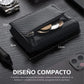 Black Carbon Fiber Microfiber Wallet for Men and Women with RFID Protection - Anti-theft Card Holder Sneaky Swipers