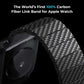 Black Carbon Fiber Strap for Apple Watch 22mm Lightweight Resin Design - Teleplus carbon fiber strap black lightweight