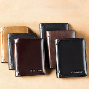 Black Cowhide Anti-Theft Wallet for Men in the United States CHF Markets - Stylish Men: Less Bulk More Swagger united