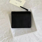 Black Cowhide Palm Zipper Coin Wallet with Embossing and Horizontal Design - A Classy Moo-ney Holder cowhide palm
