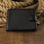 Black Cowhide Wallet with Opening Latch for US Market and CHF Payments - Men Shorter Than Your Ex’s List united states