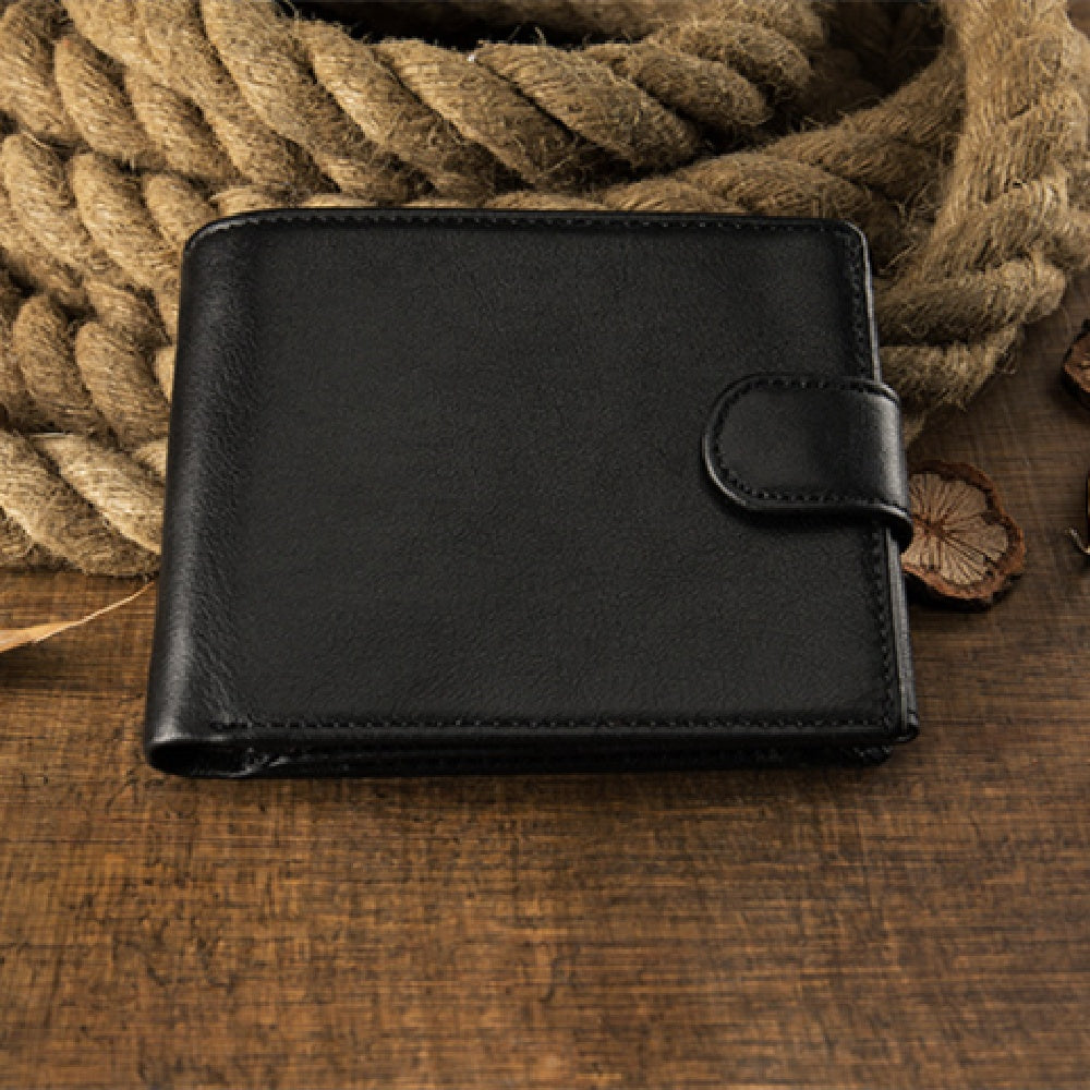 Black Cowhide Wallet with Opening Latch for US Market and CHF Payments - Men Shorter Than Your Ex’s List united states