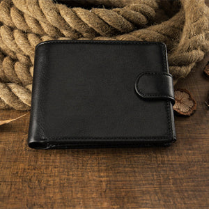 Black Cowhide Wallet with Opening Latch for US Market and CHF Payments - Men Shorter Than Your Ex’s List united states