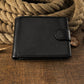 Black Cowhide Wallet with Opening Latch for US Market and CHF Payments - Men Shorter Than Your Ex’s List united states