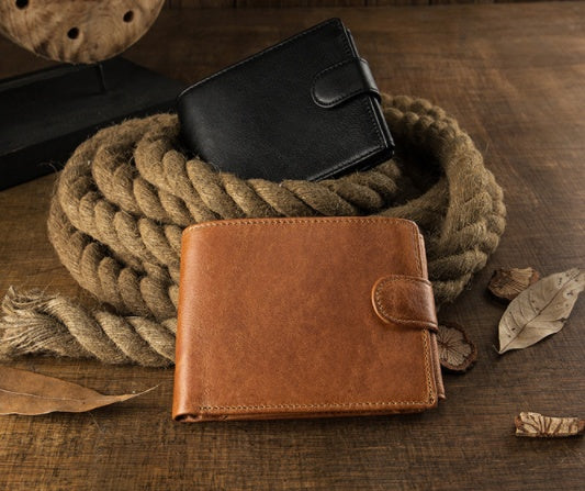 Black Cowhide Wallet with Opening Latch for US Market and CHF Payments - Men Shorter Than Your Ex’s List united states