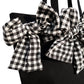 Black Crossbody Bag with Plaid Big Bow for Travel and Leisure - Teleplus Design plaid big bow crossbody bag