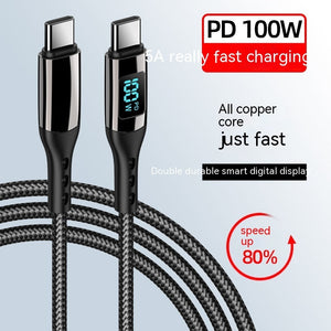 Black Digital Display Data Cable with TYPE-C for United States and CHF CHC Devices - Zap Your Our Woven Wizardry united