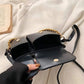 Women black baguette bag with squirrel accessory design elegant shoulder handbag