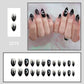 Black Flame Star and Moon Varnish for Nail Enhancement with Water Drop Effect - nail enhancement black flame star moon