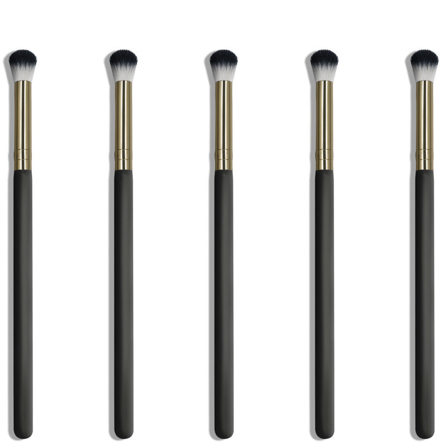Black Gold Hair Brush with Two-Color Fiber Wool and Wooden Handle - Teleplus single soft brush black gold