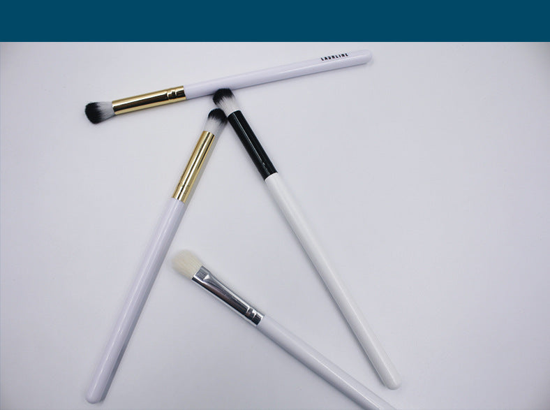 Black Gold Hair Brush with Two-Color Fiber Wool and Wooden Handle - Teleplus single soft brush black gold