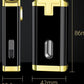 Black Gold Nickle Transom Three Torch Lighter with Zinc Alloy Gift Box - Nickel for Cigar Enthusiasts transom three