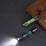 Black Green Aluminum Alloy Flashlight with Direct Charging Keychain and USB Socket - lumen usb socket direct charging