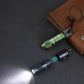 Black Green Aluminum Alloy Flashlight with Direct Charging Keychain and USB Socket - lumen usb socket direct charging