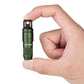Black Green Aluminum Alloy Flashlight with Direct Charging Keychain and USB Socket - lumen usb socket direct charging