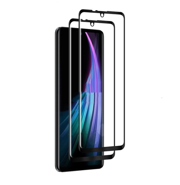 Black HD Tempered Glass for Aquos Zero2 and R6 Curved Screen with Edge - Teleplus curved screen cover black edge mobile