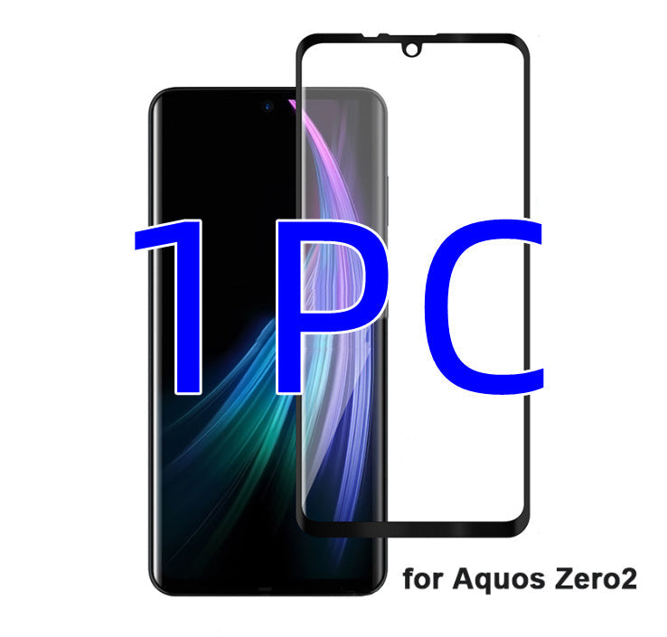 Black HD Tempered Glass for Aquos Zero2 and R6 Curved Screen with Edge - Teleplus curved screen cover black edge mobile