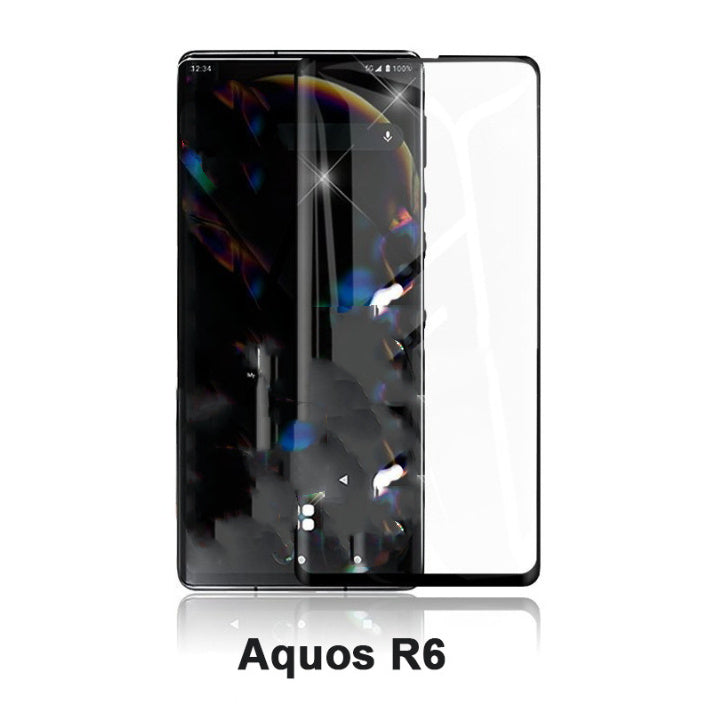 Black HD Tempered Glass for Aquos Zero2 and R6 Curved Screen with Edge - Teleplus curved screen cover black edge mobile