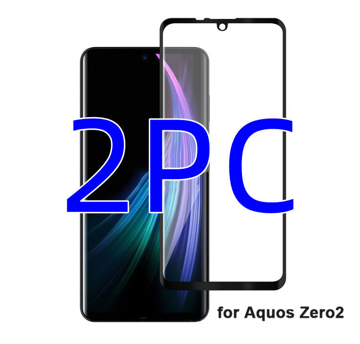 Black HD Tempered Glass for Aquos Zero2 and R6 Curved Screen with Edge - Teleplus curved screen cover black edge mobile