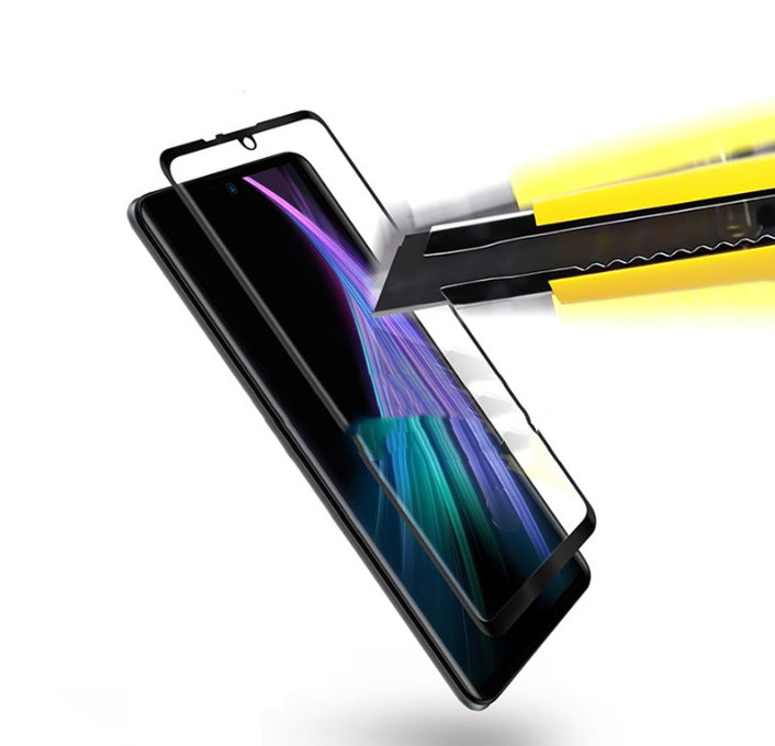 Black HD Tempered Glass for Aquos Zero2 and R6 Curved Screen with Edge - Teleplus curved screen cover black edge mobile