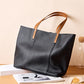 Black Leather Handmade Cowhide Portable Shoulder Bag for Men and Women - Teleplus layer cowhide handmade tote portable