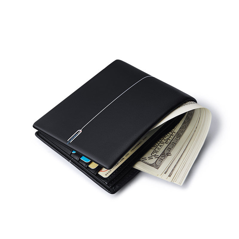 Black Leather Wallet for Men Heartfelt Gift Suitable United States and CHF - Manly That Says I Have My Life Together