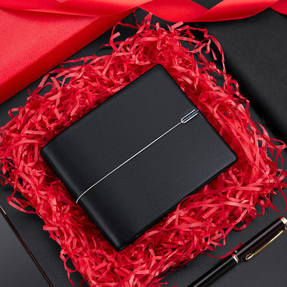 Black Leather Wallet for Men Heartfelt Gift Suitable United States and CHF - Manly That Says I Have My Life Together