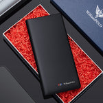 Black Leather Wallet for Men Solid Color Gift United States Buyers - Short Size Cowhide Business and Fun united states