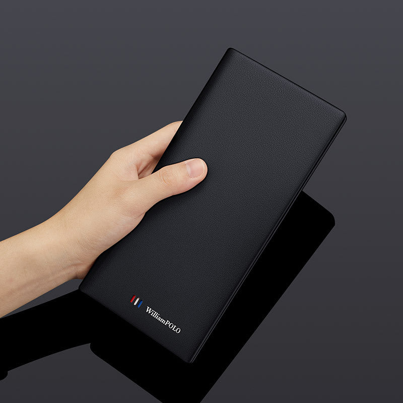 Black Leather Wallet for Men Solid Color Gift United States Buyers - Short Size Cowhide Business and Fun united states