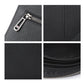 Black Leather Wallet with Card Slots Coin Pocket and Phone Holder for Men