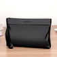 Black Leather Wallet with Card Slots Coin Pocket and Phone Holder for Men