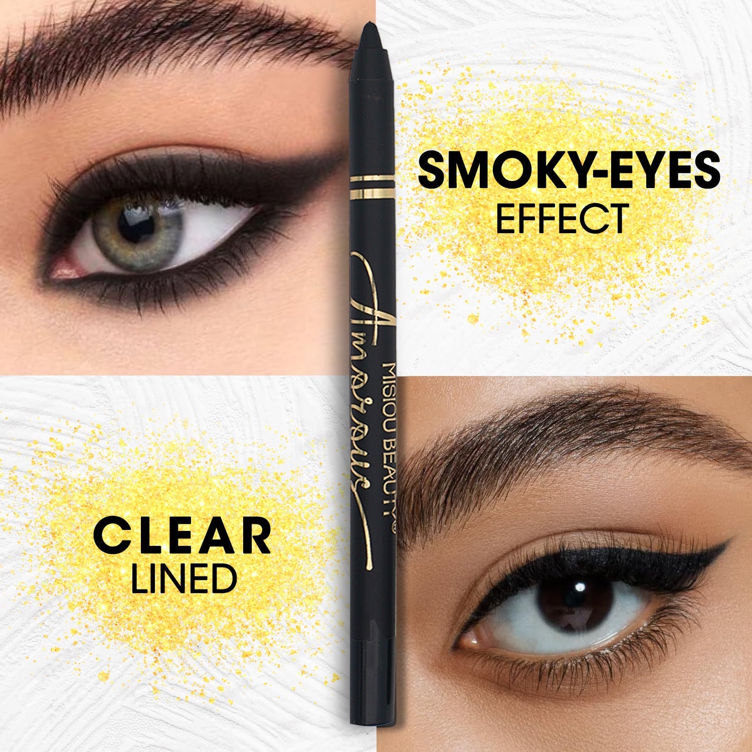 Black Liquid Eyeliner for All Skin Types Professional Makeup Tool - Teleplus black liquid eyeliner professional makeup