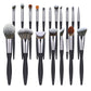 Black Makeup Brush Set with Eye Liner and Eyeliner Suit - Teleplus black makeup brush eyeliner suit