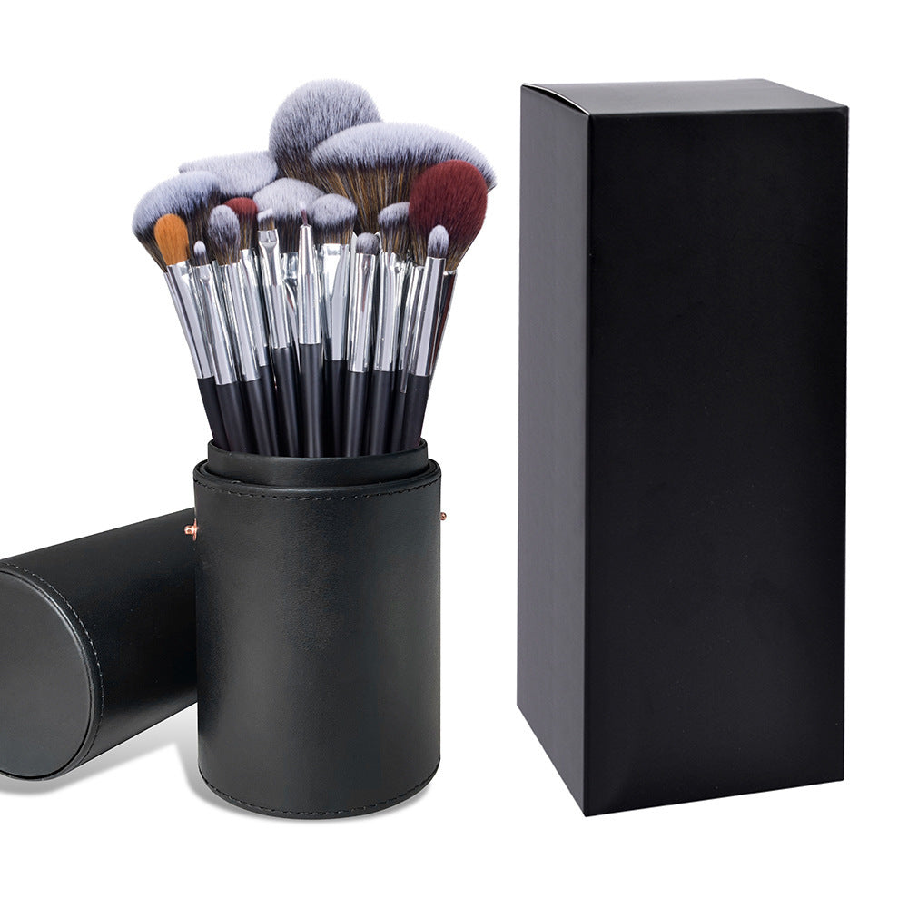 Black Makeup Brush Set with Eye Liner and Eyeliner Suit - Teleplus black makeup brush eyeliner suit