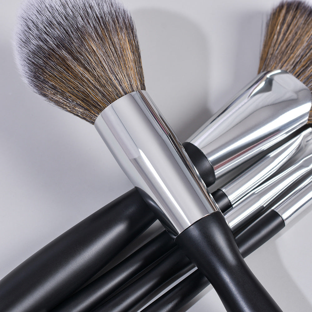 Black Makeup Brush Set with Eye Liner and Eyeliner Suit - Teleplus black makeup brush eyeliner suit