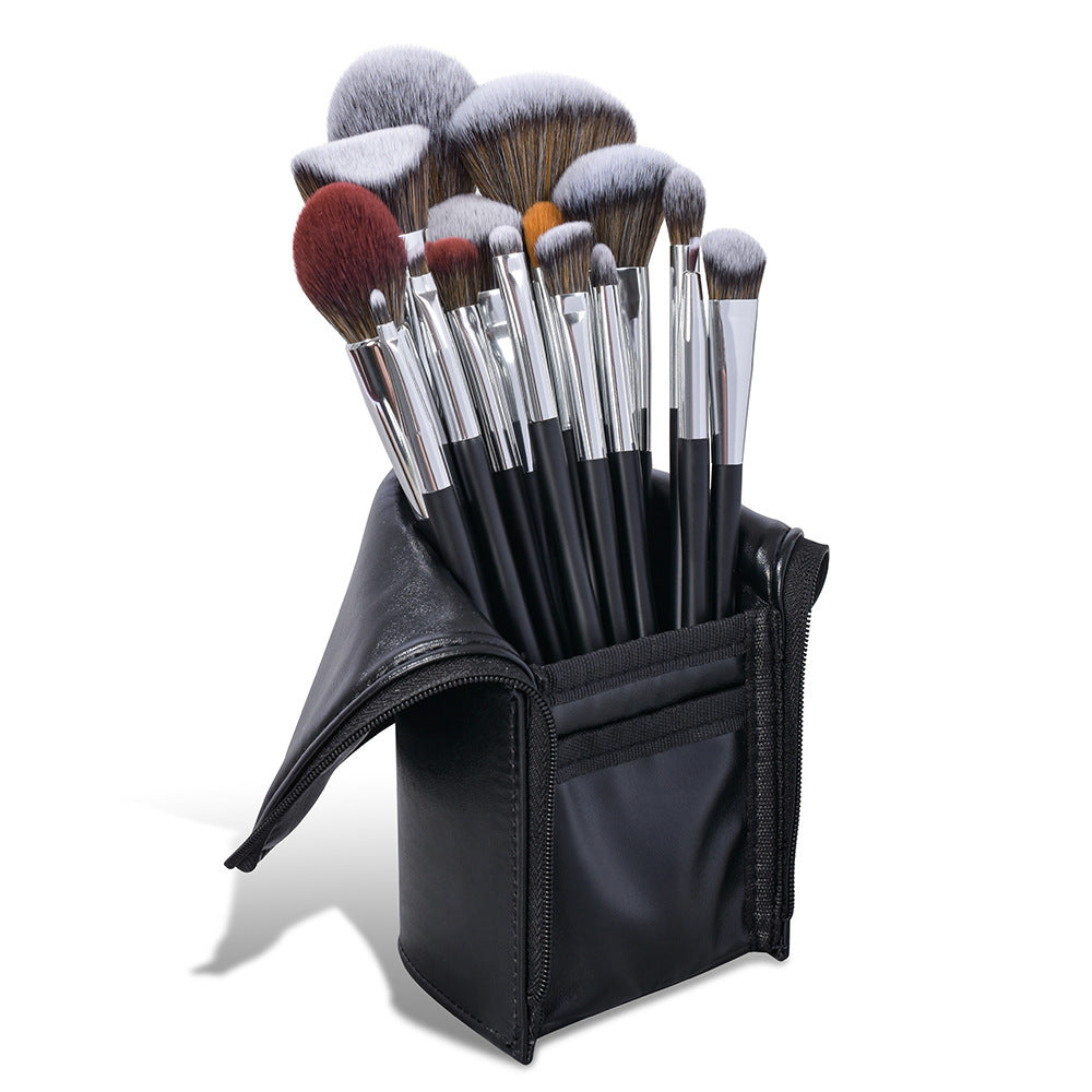 Black Makeup Brush Set with Eye Liner and Eyeliner Suit - Teleplus black makeup brush eyeliner suit
