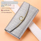 Black Microfiber Anti-Theft Card Holder with Chevron Pattern for United States - Secure Your Cash in Style This Leather