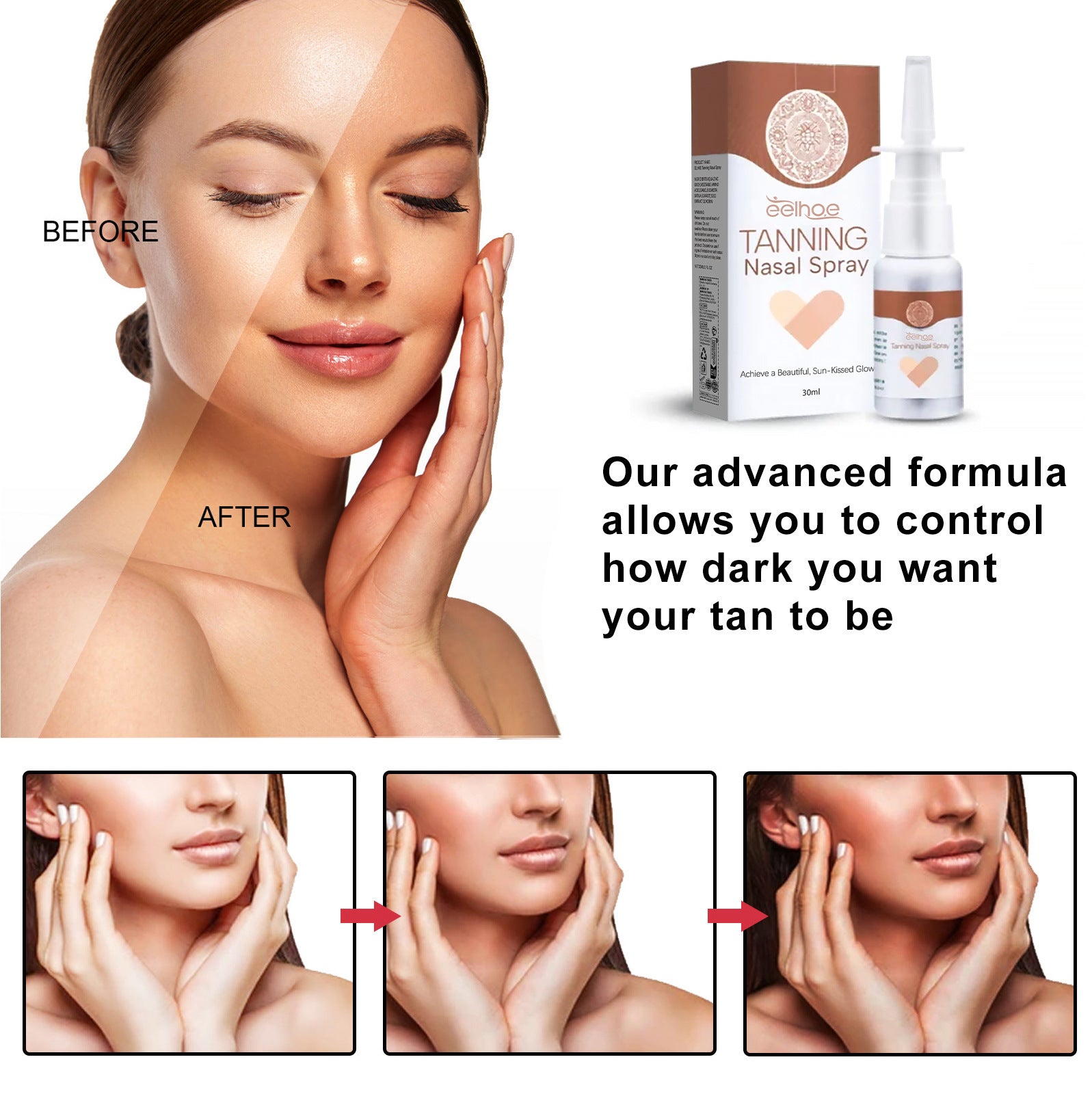 Black Nasal Spray with Melanic Acid for Skin Brightening and Nourishing - Teleplus black nasal spray bronze skin body