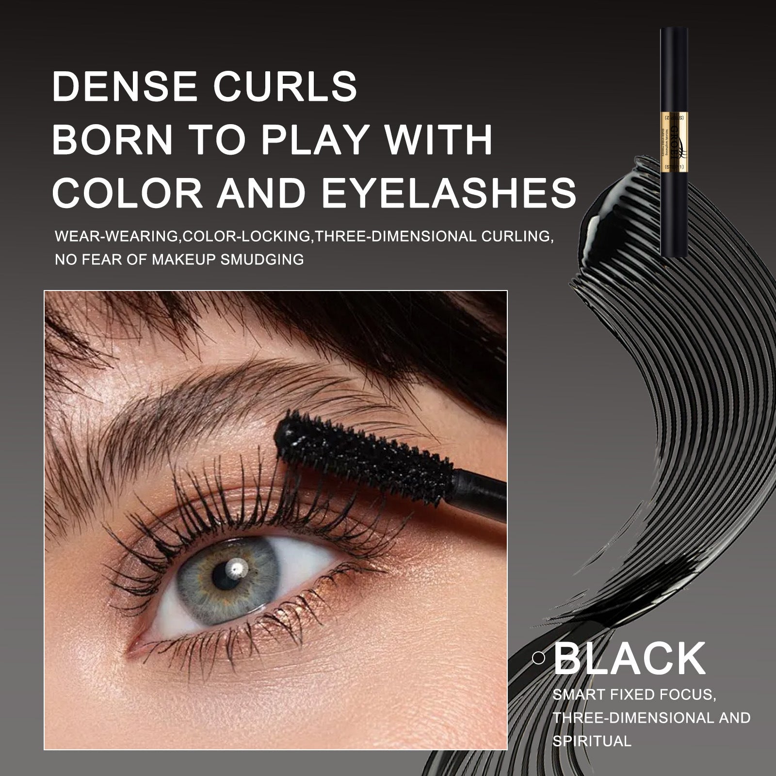 Black Net 3g Mascara with Vitamin E and Squalane for Lash Shaping - Teleplus eye lash glue cream shaping