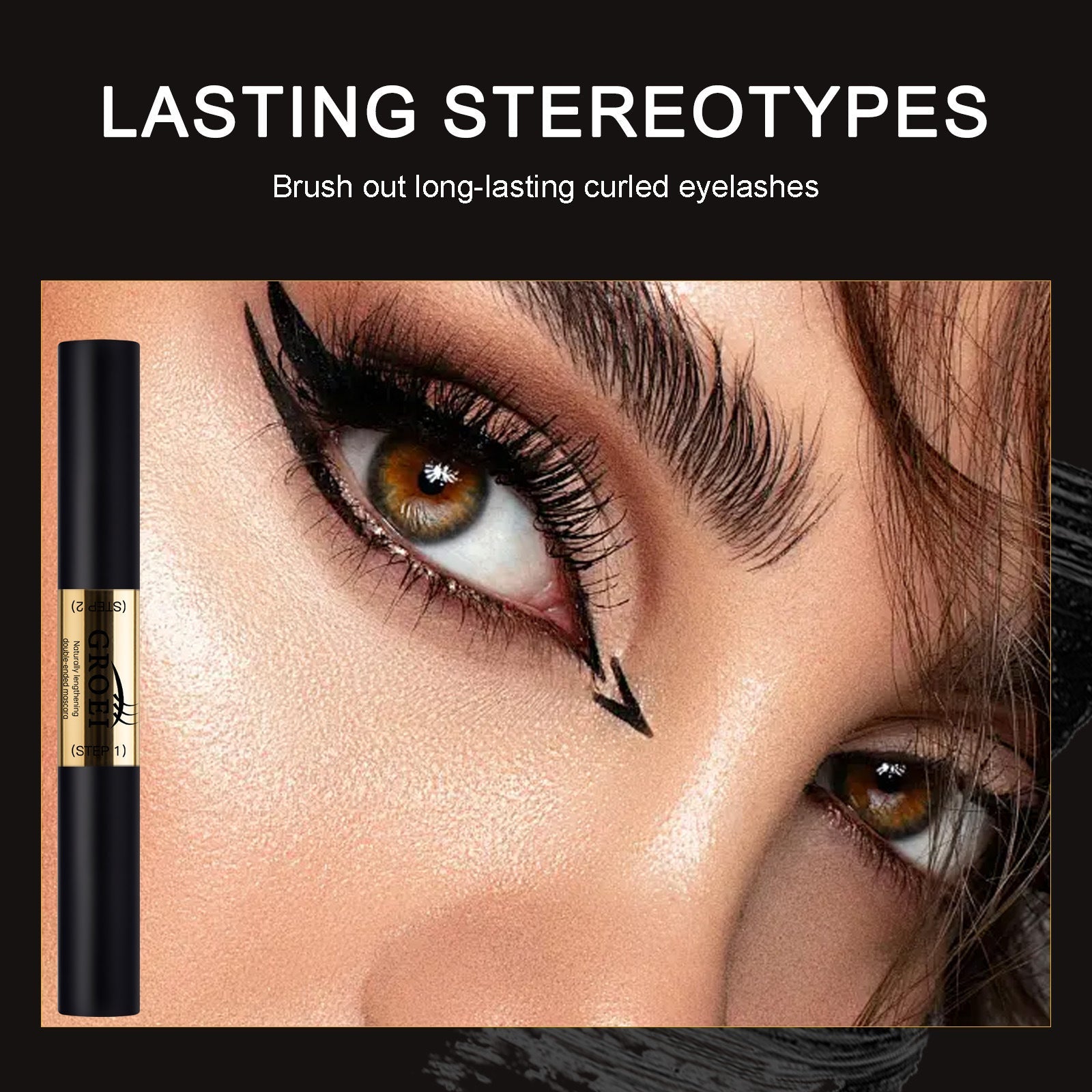 Black Net 3g Mascara with Vitamin E and Squalane for Lash Shaping - Teleplus eye lash glue cream shaping