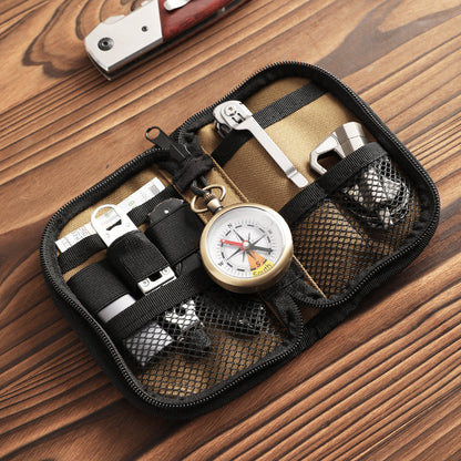 Black Nylon EDC Tool Storage Wallet for Outdoor and Everyday - Tiny Bag Big Dreams All edc tool storage