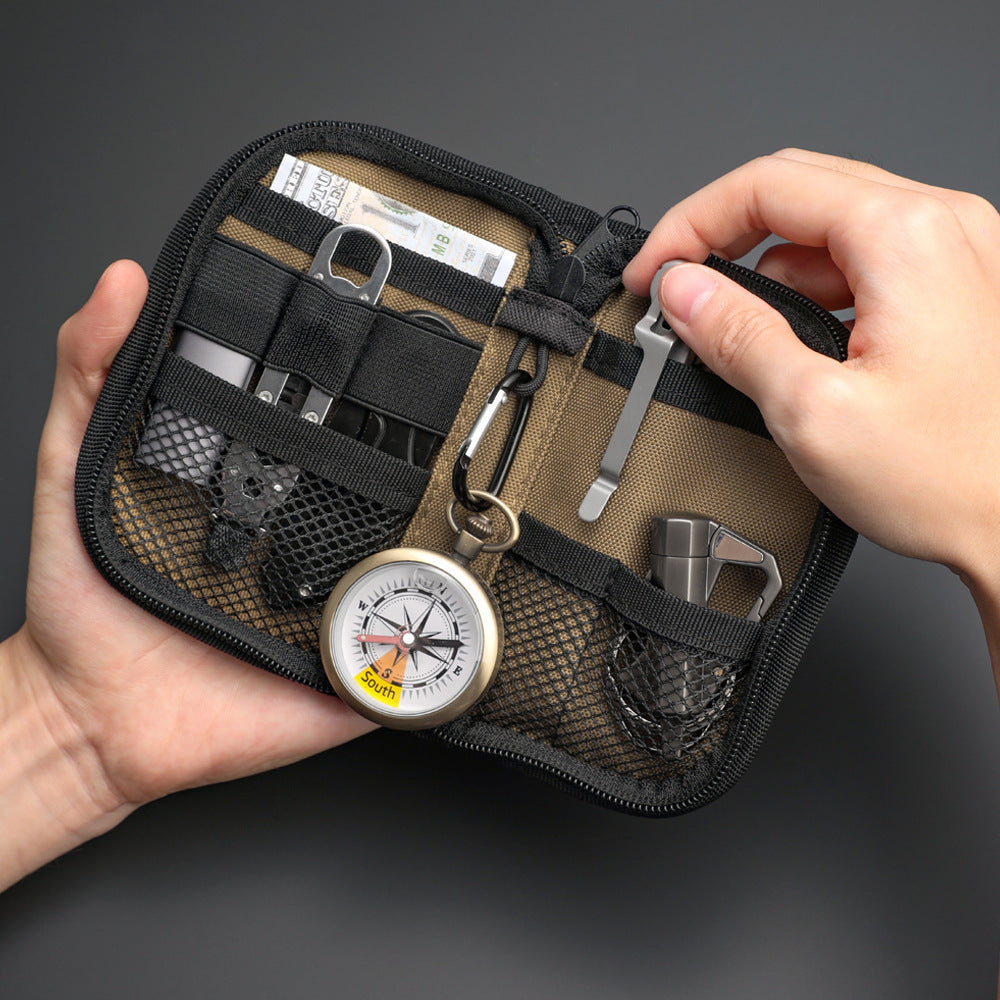 Black Nylon EDC Tool Storage Wallet for Outdoor and Everyday - Tiny Bag Big Dreams All edc tool storage