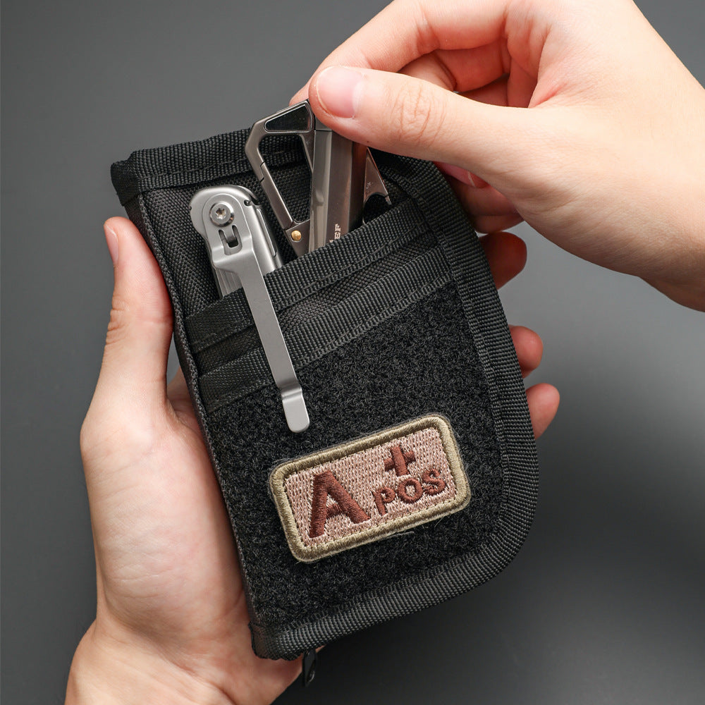 Black Nylon EDC Tool Storage Wallet for Outdoor and Everyday - Tiny Bag Big Dreams All edc tool storage