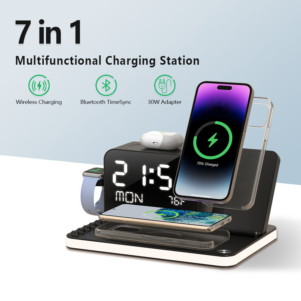 Black PD Fast Charger 30W for United States with Wireless Charging Compatibility - Charge Your Phone and Light Up