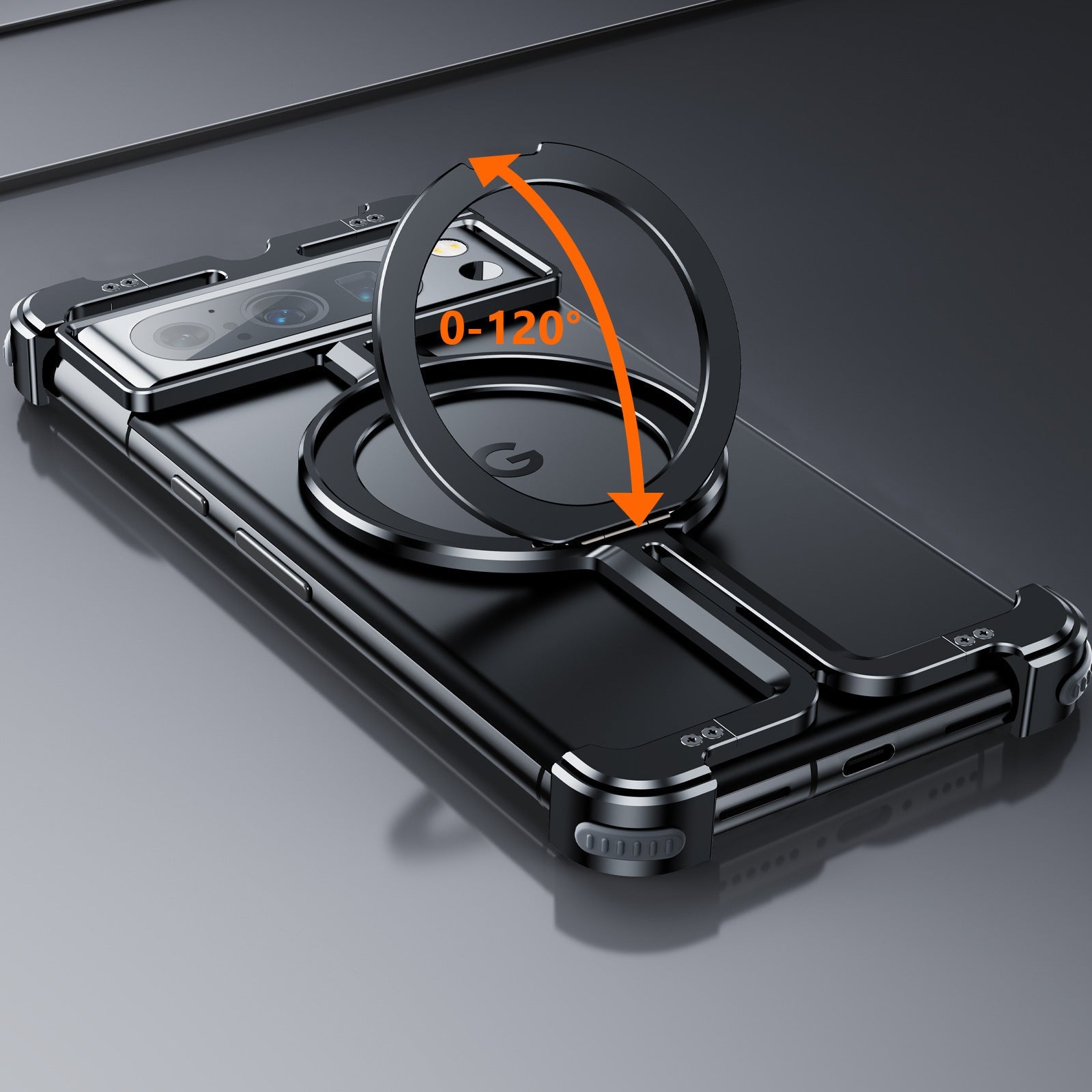 Black Pie Shell Upgrade Bracket Rotatable for Enhanced Stability - Teleplus black pie shell upgrade bracket rotatable