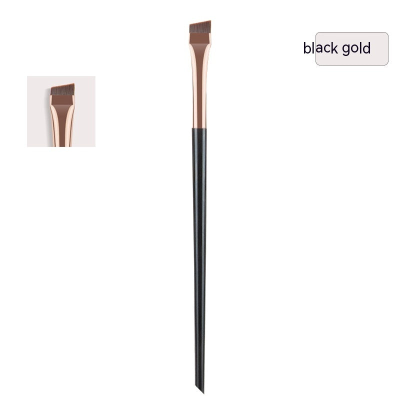 Black Plastic Handle Eyeliner Brush with Oblique Head for Precise Makeup - Teleplus blade eyeliner brush fine oblique